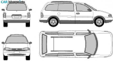 1995 Ford Windstar Minivan blueprint