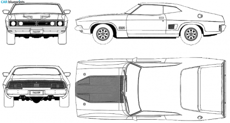 1973 Ford XB Falcon Coupe blueprint