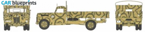 Ford D V3000S Truck blueprint