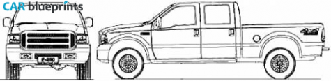 2011 Ford F-250 Double Cabine (Brazil) Pick-up blueprint