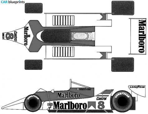 1980 Ford McLaren M29C F1 OW blueprint