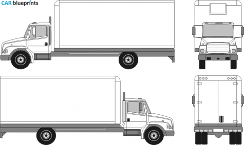 Freightliner  Truck blueprint