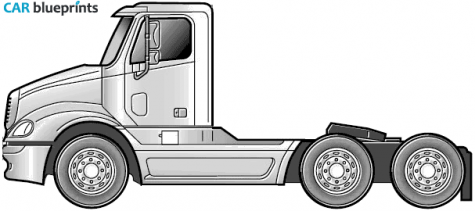 2005 Freightliner Columbia Truck blueprint