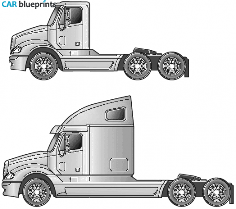 2005 Freightliner Columbia Truck blueprint