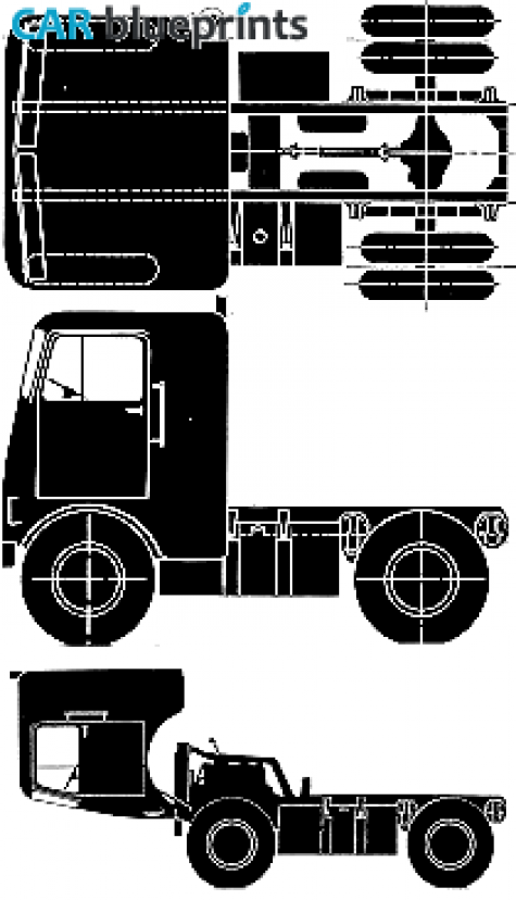 1963 Freightliner White WFT-6342T Truck blueprint