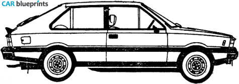 1979 FSO Polonez 1500 2-door Coupe blueprint