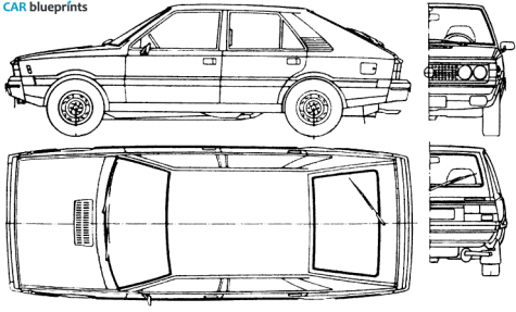 1977 FSO Polonez 5-door Hatchback blueprint