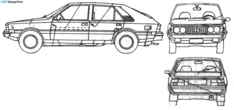 1977 FSO Polonez 5-door Hatchback blueprint