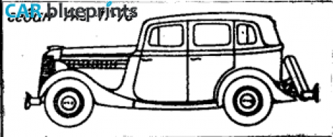 1940 GAZ 11-73 Sedan blueprint