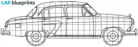 1956 GAZ Volga 21 Sedan blueprint