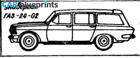 1972 GAZ 24-02 Volga Wagon blueprint