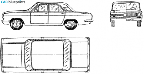 1970 GAZ Volga 24 Sedan blueprint