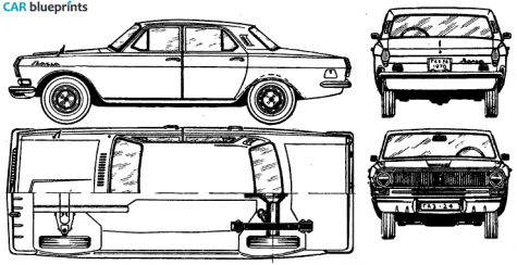 1968 GAZ Volga 24 Sedan blueprint