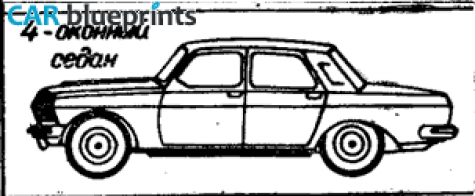 1968 GAZ 24 Volga Sedan blueprint