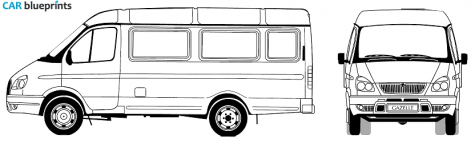 2006 GAZ 2705 Bus blueprint