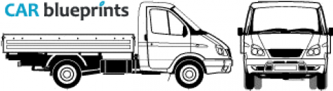 2008 GAZ 3302 Gazelle Truck blueprint