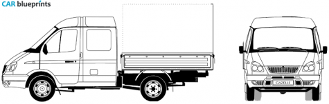 2006 GAZ 33023 Truck blueprint