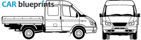 2008 GAZ 33023 Gazelle Truck blueprint