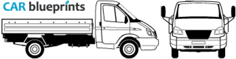 2008 GAZ 3310 Valday Truck blueprint