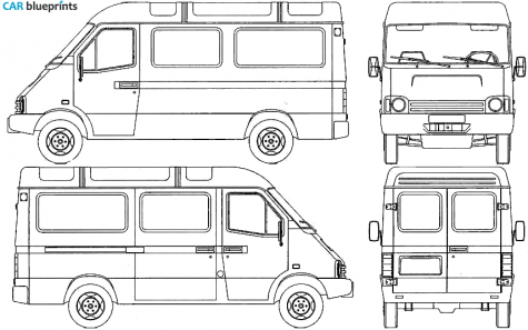 GAZ 3782A Sobol Bus blueprint