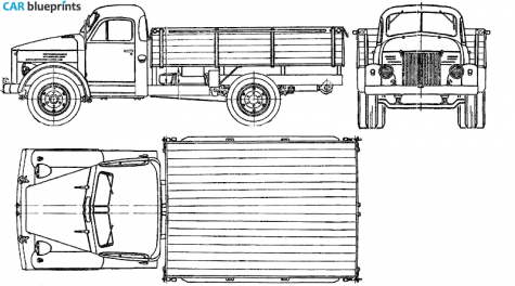 1947 GAZ 51 Truck blueprint