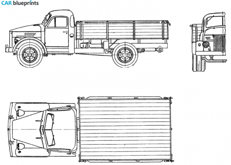 1947 GAZ 51 Truck blueprint