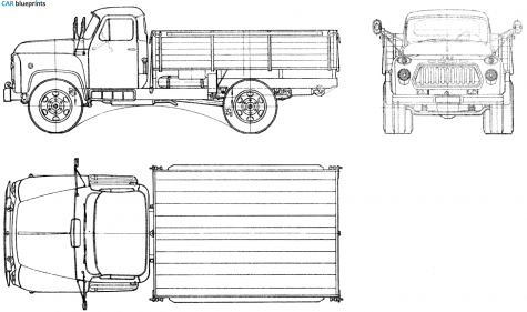 1975 GAZ 52-04 Truck blueprint