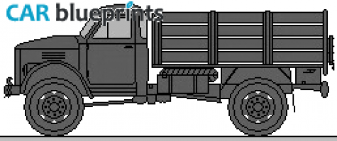 1948 GAZ 63 Truck blueprint