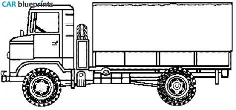 1964 GAZ 66 Truck blueprint