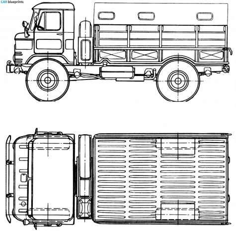 1964 GAZ 66 Truck blueprint