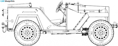 1943 GAZ 67B Cabriolet blueprint