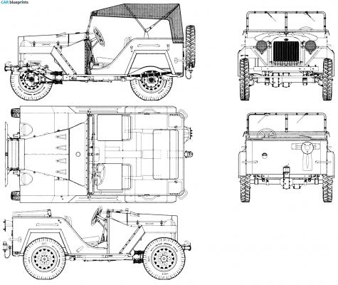 1943 GAZ 67B Wagon blueprint