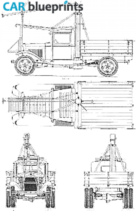 1939 GAZ AA AC-1 Truck blueprint