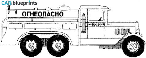 1934 GAZ AAA BZ-35 Fuel Truck blueprint