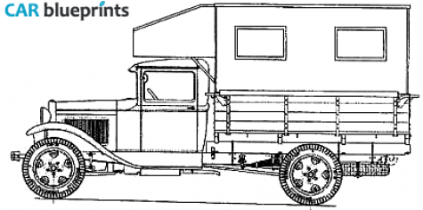 1927 GAZ AA PM3 Workshop Truck blueprint