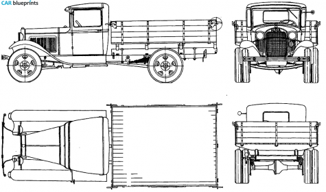 1932 GAZ AA Truck blueprint