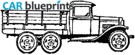 1934 GAZ AAA 6x4 Truck blueprint