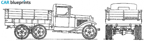 1934 GAZ AAA Truck blueprint