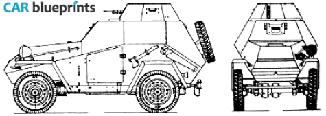 1942 GAZ BA-64M SUV blueprint