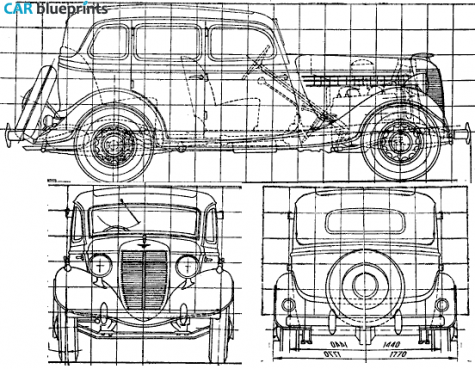 1940 GAZ 11-73 Sedan blueprint