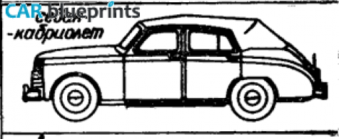 1952 GAZ M20 Pobeda Cabriolet blueprint