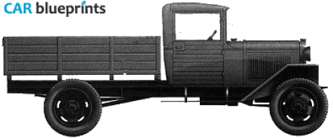 1942 GAZ MM Truck blueprint