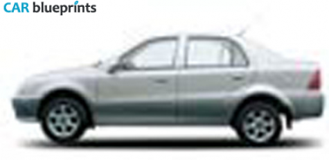 2008 Geely CK-2 Sedan blueprint