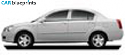 2007 Geely FC Sedan blueprint