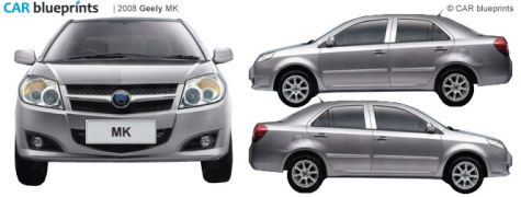 2008 Geely MK Sedan blueprint