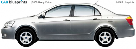 2008 Geely Vision Sedan blueprint