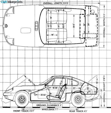 1970 Ginetta G21S Coupe blueprint