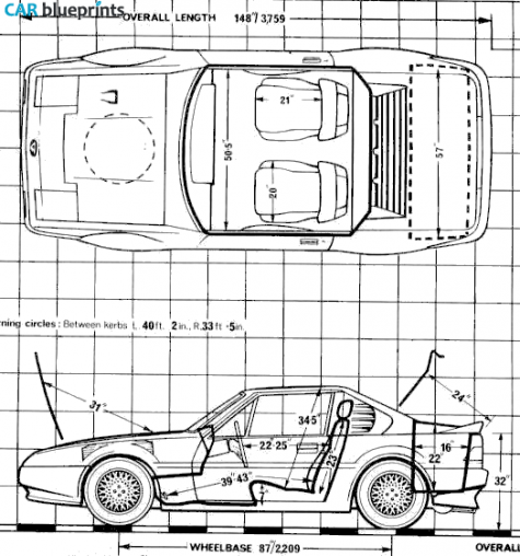 1990 Ginetta  Coupe blueprint