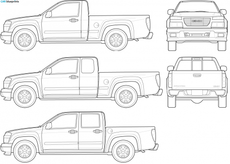 2007 GMC Canyon Pick-up blueprint