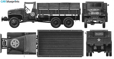 1941 GMC CCKW 2.5 ton Sedan blueprint